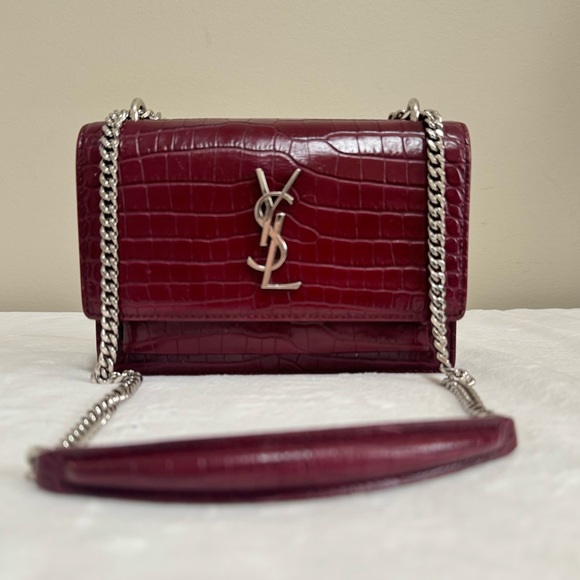 🩷SOLD🩷 YSL CROC LEATHER SUNSET MINI - Picture 2 of 16